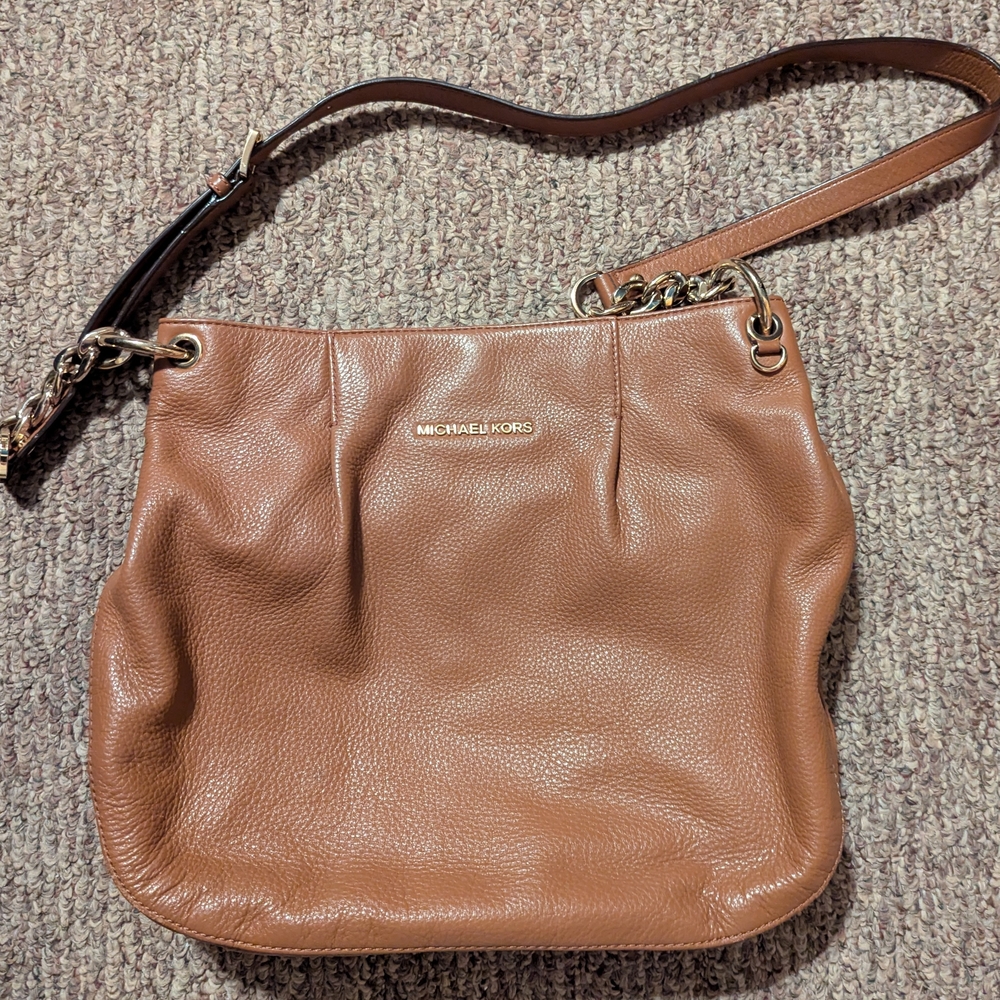 Michael Kors Tan Leather Shoulder Bag